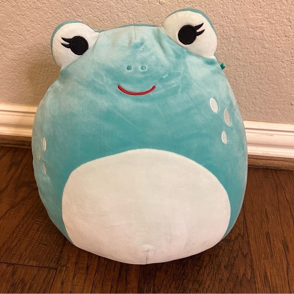 Squishmallow Novi the Teal Frog Plush Toy - Picture 4 of 5